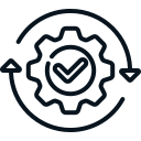 Automated repeat work and referral process with checkmark icon