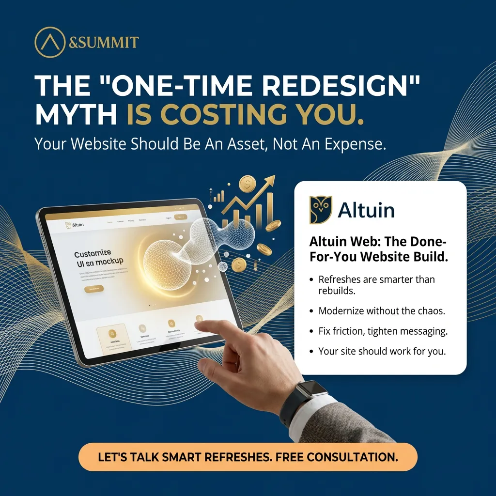 A computer screen showcasing an optimized website interface, highlighting conversion-friendly design elements.
