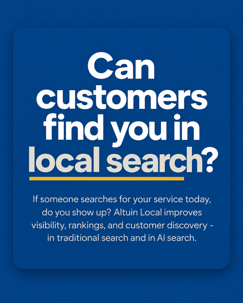 can customers find you in local search